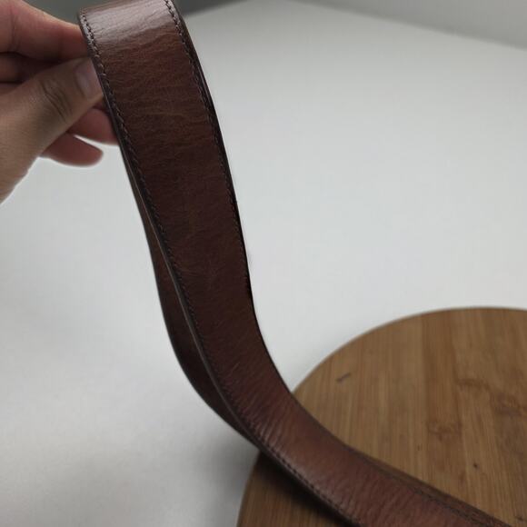 Allen Edmonds Belt Mens 32 Brown Leather Handcrafted Made in USA Dress Casual - Picture 9 of 14